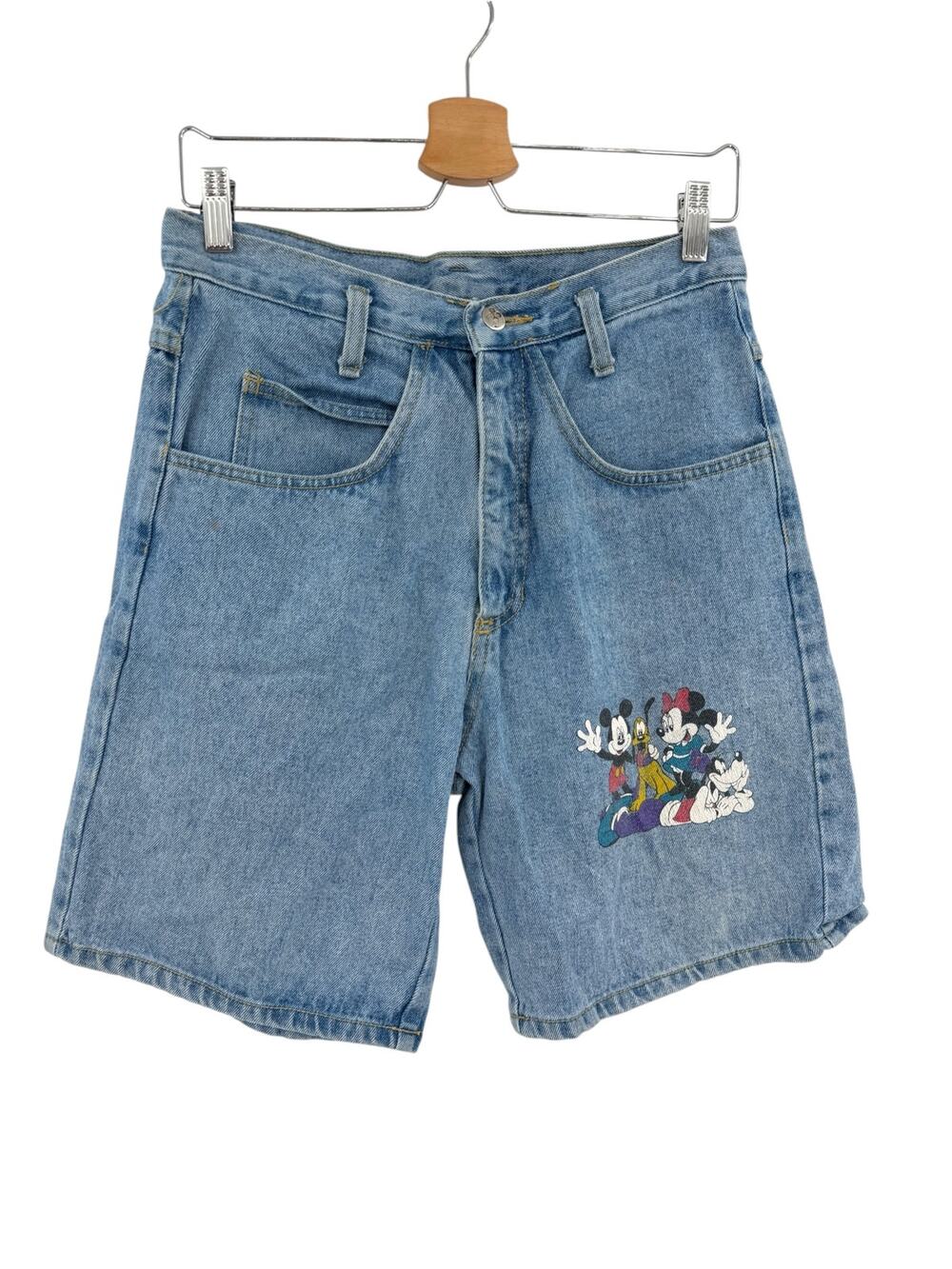 Vintage 90s Mickey by Jerry Leigh Disney Friends Denim Jorts Shorts Medium